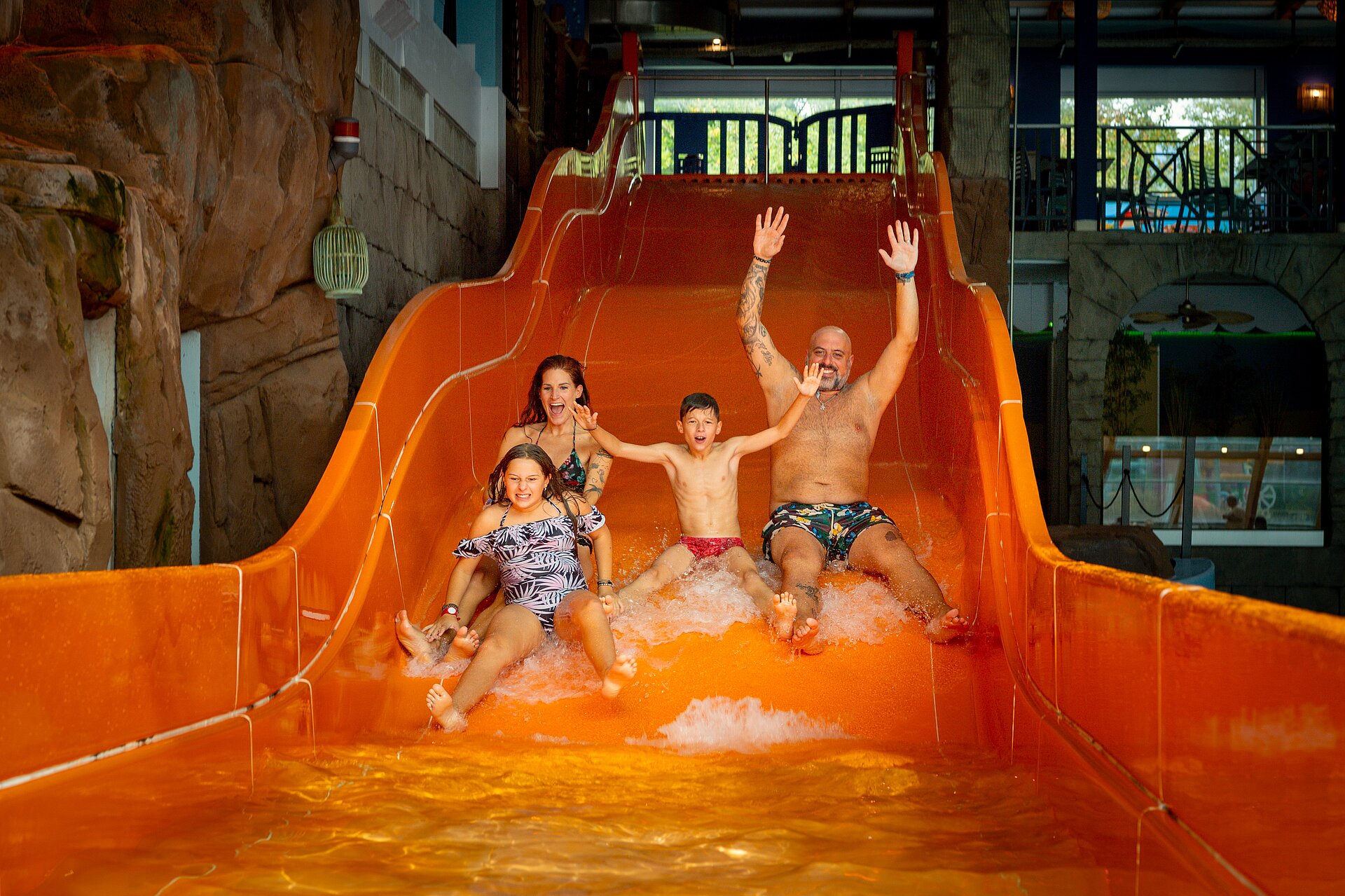 famille toboggan aquaparc